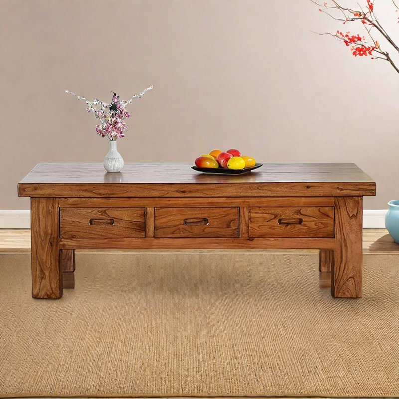 Simple elm coffee table