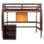 Lit mezzanine simple avec bureau et Fascination - Fabrication en bois massif au choix-117515026-117515023