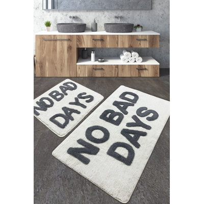 Handmade Acrylic Bathmat Set (2 Pieces), Antibacterial & Non-Slip | Large 23.6 x 39.4 inches & Small 19.7 x 23.6 inches | 100% Acrylic, 1.5 lbs/ft² | Machine Washable, Ideal for Bathroom Safety & Comfort