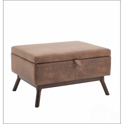 Mid-century modern square coffee table storage bench, assembled, suitable for living room, entryway and family room, used as a coffee table, stirrups, shoe bench