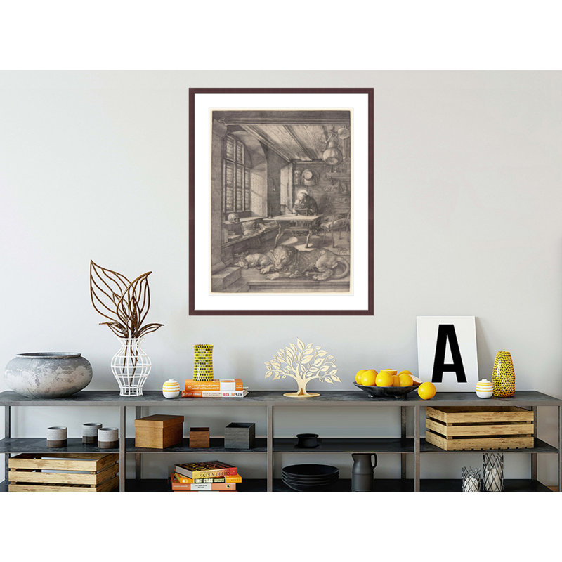 «St. Jerome in His Study» par Albrecht Dürer, impression giclée encadrée, H 41,33 po x l 33,5 po