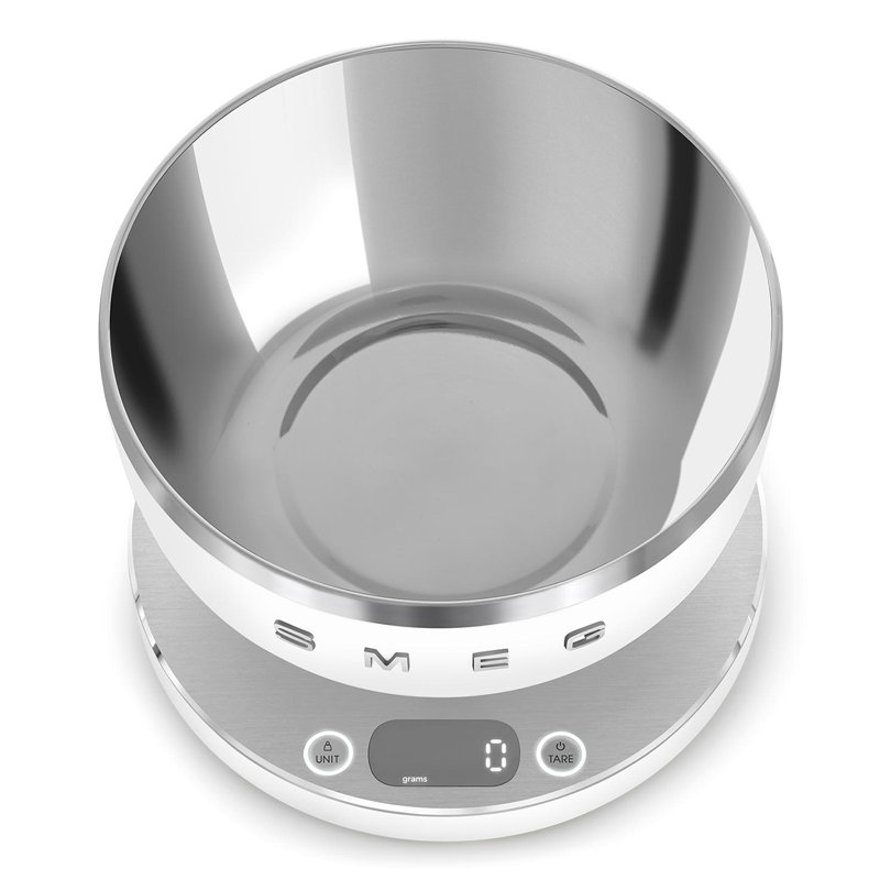 SMEG Contemporary Digital Kitchen Scale, Matte White