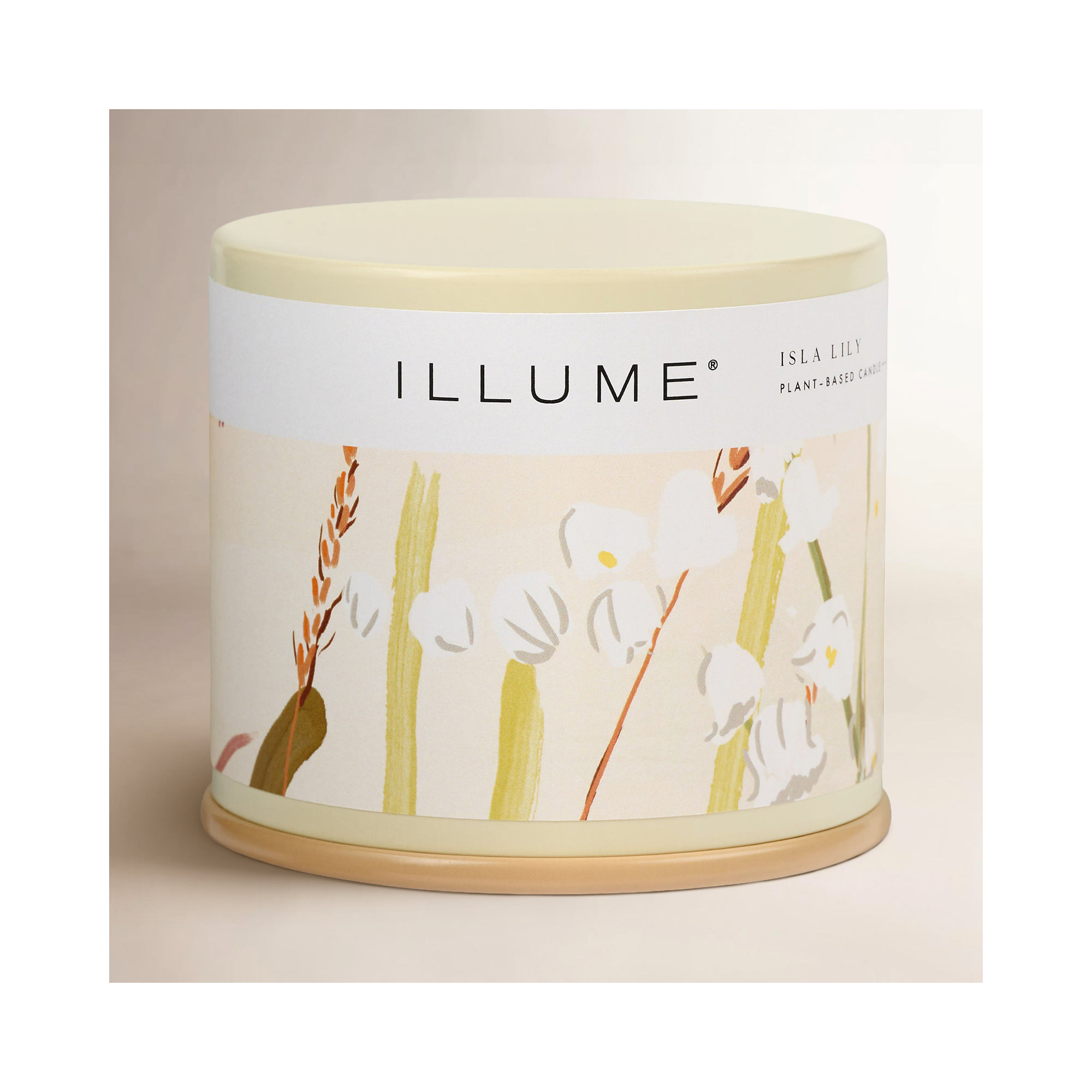 ILLUME Beautifully Done Baltic Glass Candle, Isla Lily, Vanity Tin