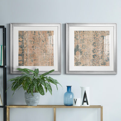 Toile tendue avec châssis Faded Textile III - prête à être accrochée
