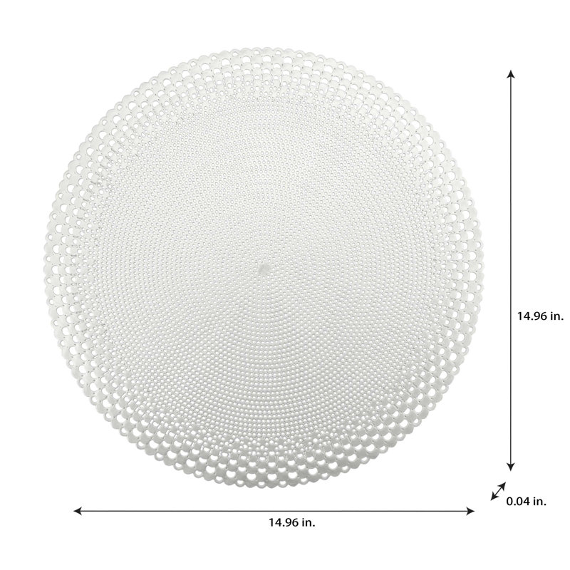 Ensemble de napperons en vinyle 4 pièces, Argent