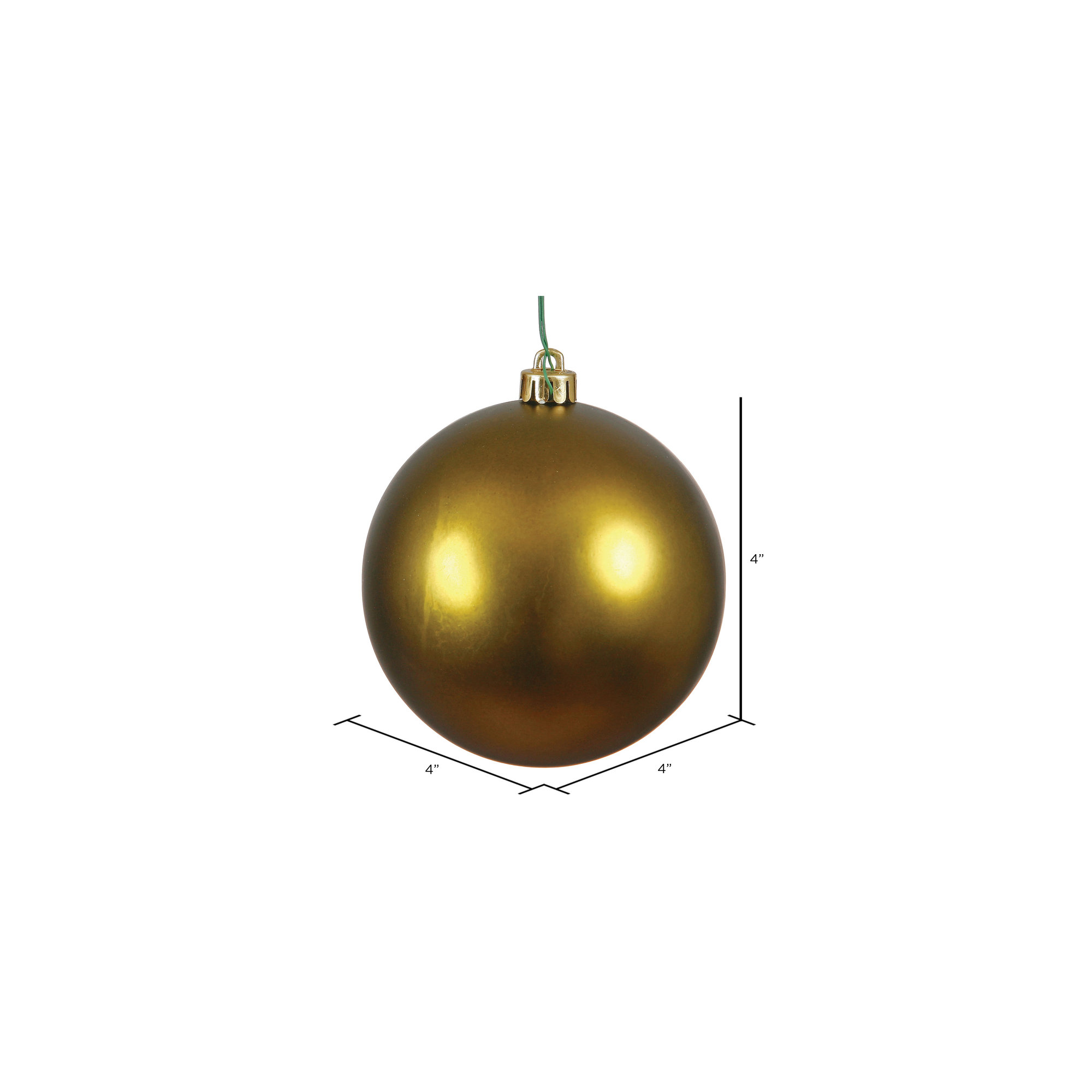 Holiday Décor Ball Ornament, Olive 