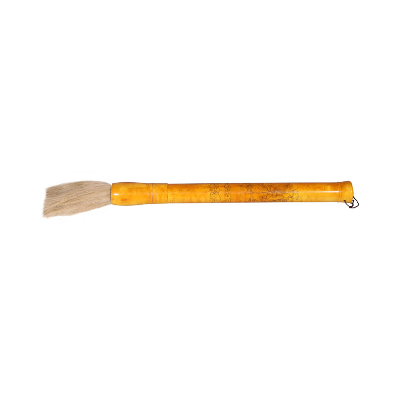 Lily's Living 16" Large Yellow Bone Hand Painted Calligraphy Brush