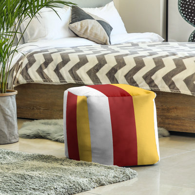Repose-pieds cube la ours college stripes