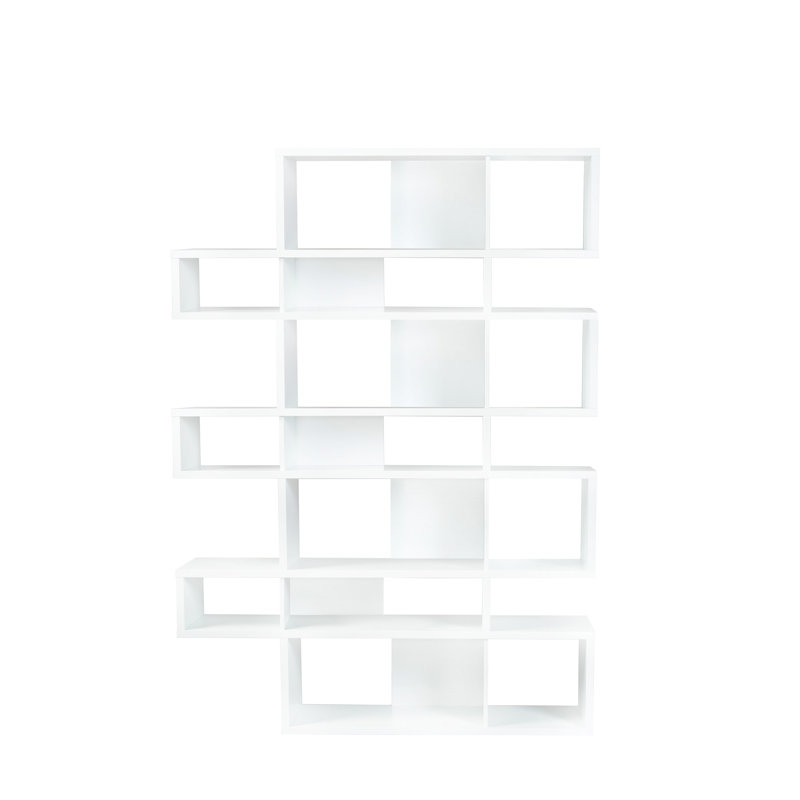 Bibliothèque géométrique H 87 "x l 61" Christofor, Blanc mat