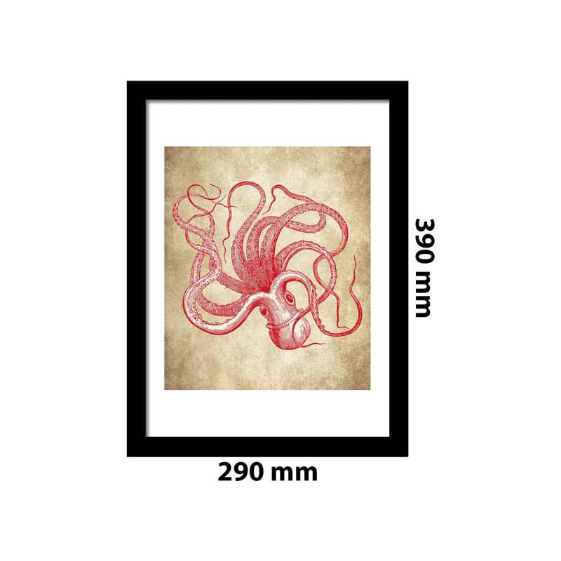 Framed Art 2in1 Octopus Wall Art Poster