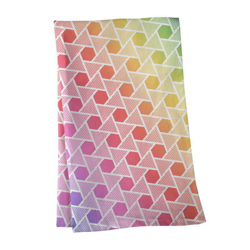 Tea Towel Kitchen Towel, Rainbow, Polyester Twill