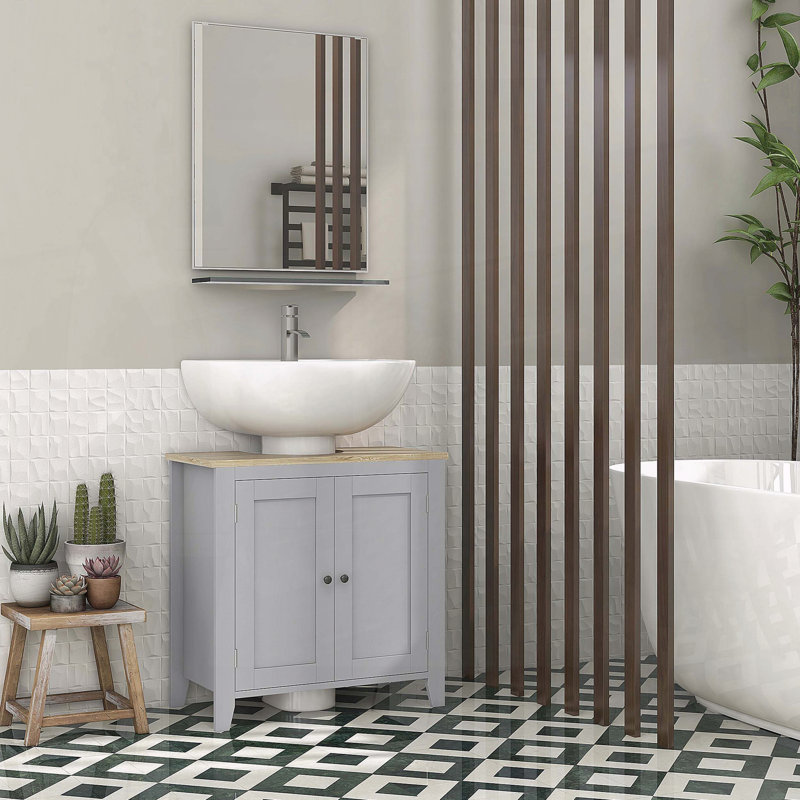 Under Sink Cabinet with U-Shape & Adjustable Shelf