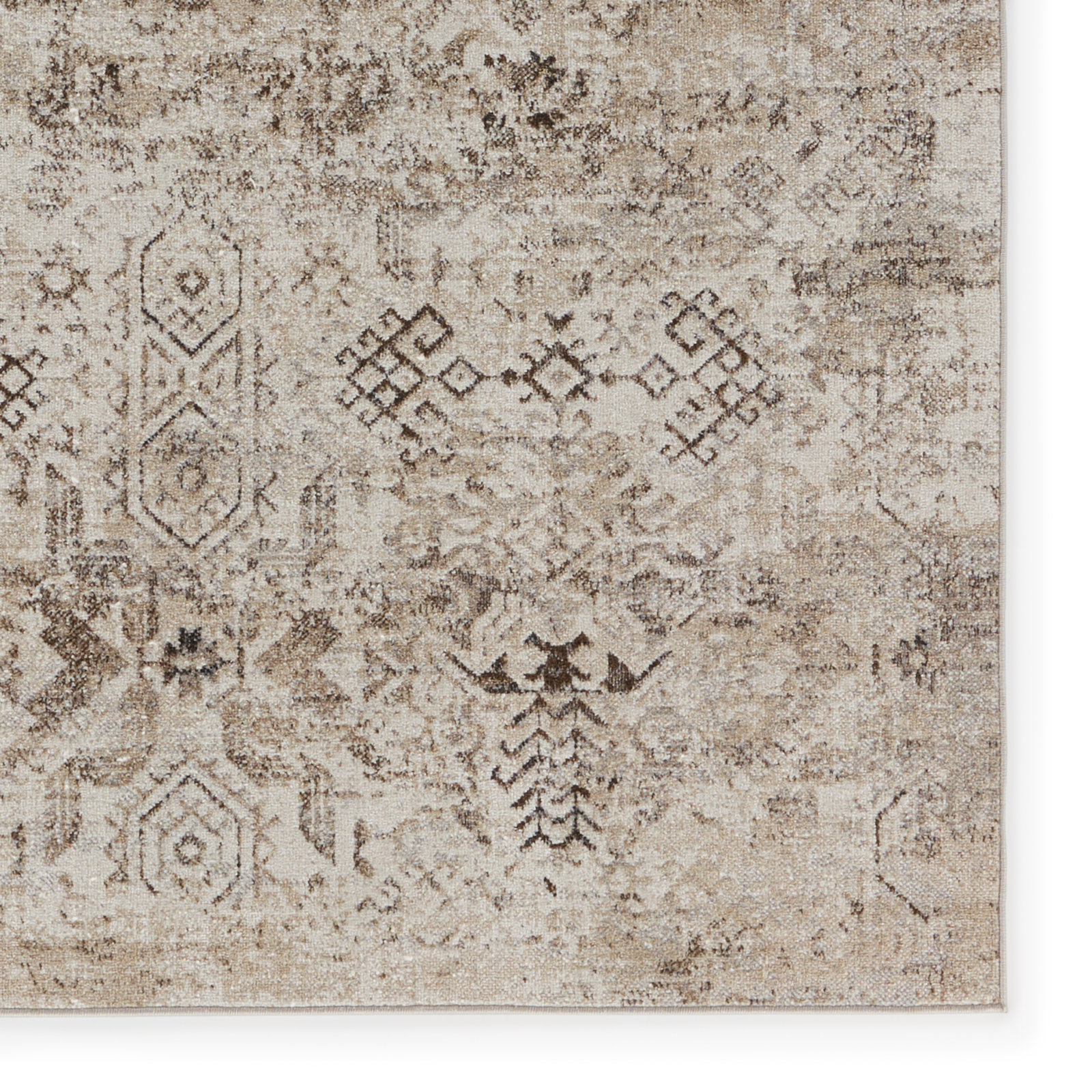 Phoebe Brown/Cream Rug, Runner 2'8" x 10'