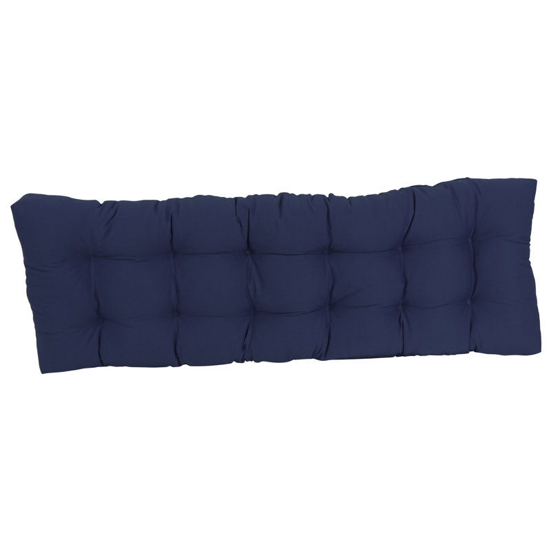 Coussin de siège en sergé, L 60 po x P 19 po, Bleu marine