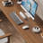 Dark Walnut Rectangular Solid Wood desks-107658640
