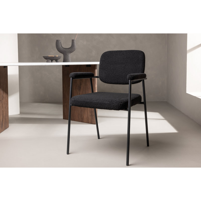 Bolat 48cm H 100% Polyester Velvet Upholstered Armchair