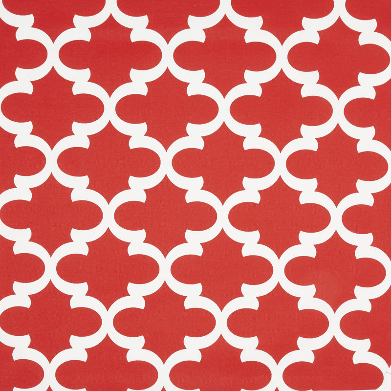 Shivers Outdoor 3'' Bench Seat Cushion, 48" W x 19" D, Scalloped Red