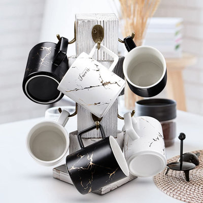 Farmhouse Wooden Coffee Cup Rack