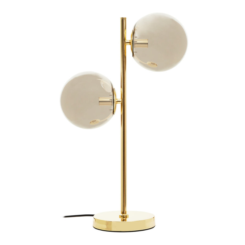 Ancel Metal Lamp, Gold, Clear