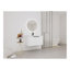 Meuble-lavabo mural 36 po avec lavabo en résine et 2 portes à fermeture en douceur (-emballage)-523743581