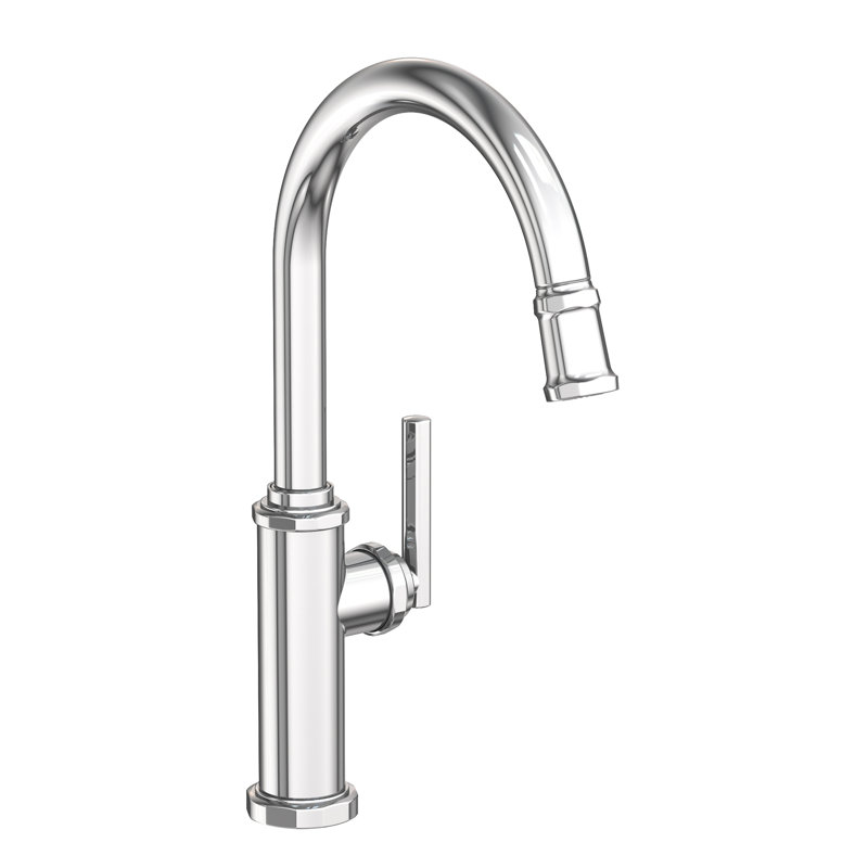 Heaney Single Handle Pull Down Kitchen Faucet, Polished Chrome