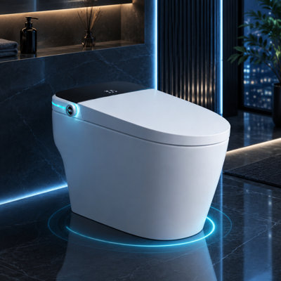 YULIKA 1.28 GPF Smart Toilet with Bidet, Elongated One-Piece, Heated Seat & Auto Flush