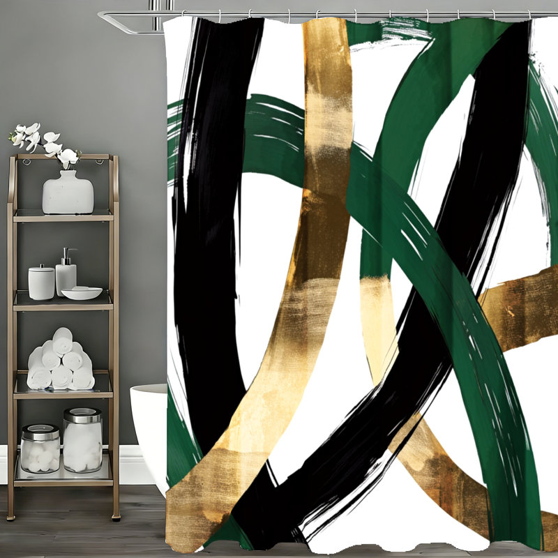 Shower Curtains with Hooks Included