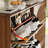 Modern Fluted Shoe Storage Cabinet, 3 Flip Drawers with Adjustable Shelves, Holds Up to 24 Pairs, Freestanding Wood Shoe Organizer for Entryway, Hallway & Living Room-919169683