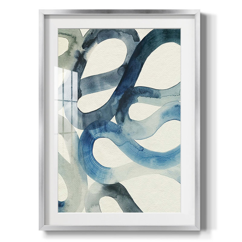 Sea Change I Framed Print, White, Silver Framed Paper