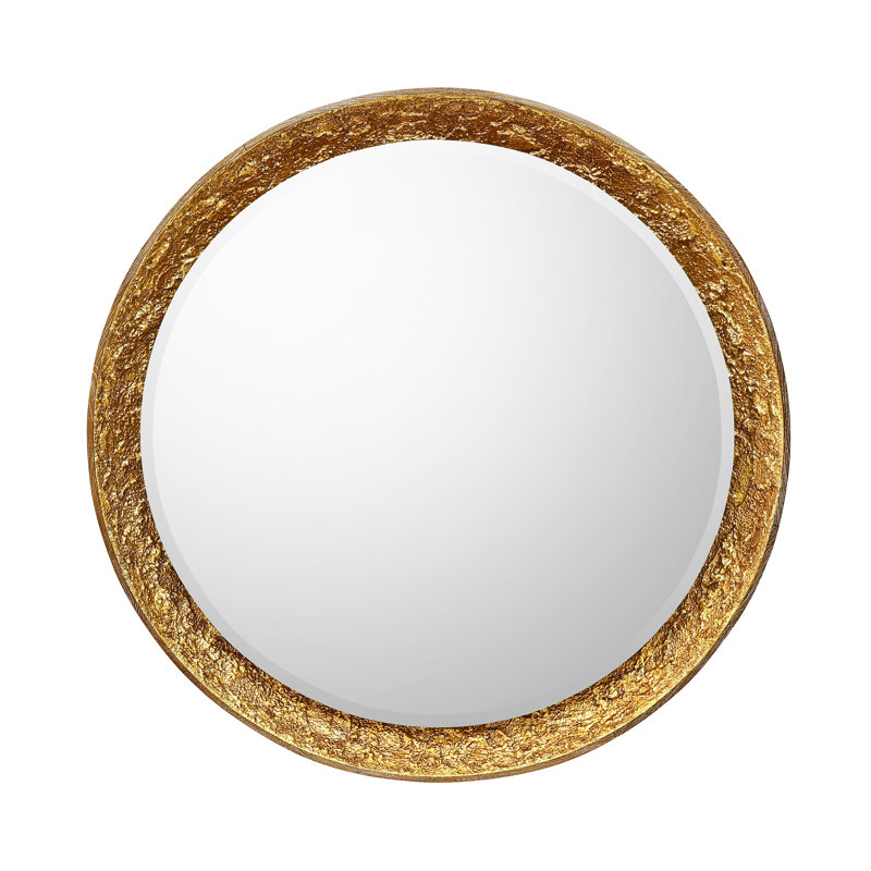 Miroir en chêne doré, rond