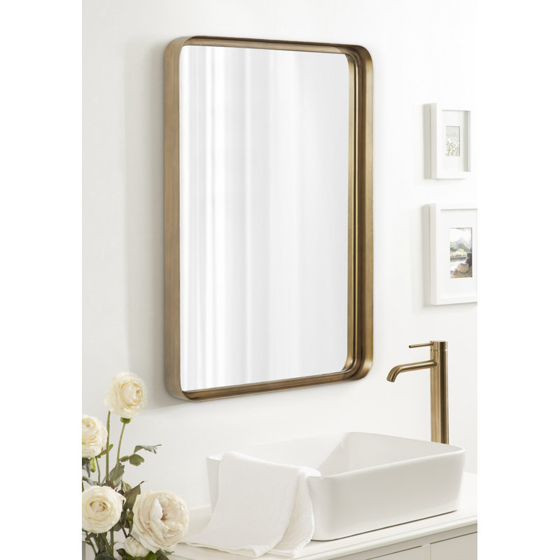 Miroir mural Annaluisa, Or, 30 po x 20 po