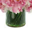 Faux Peony Arrangement in a Glass Vase-714086743