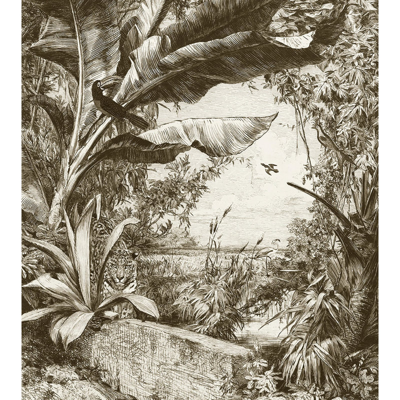 Superfresco Easy Jungle Book Mono Print To Order Fixed Size 2.8m x 3m Mural