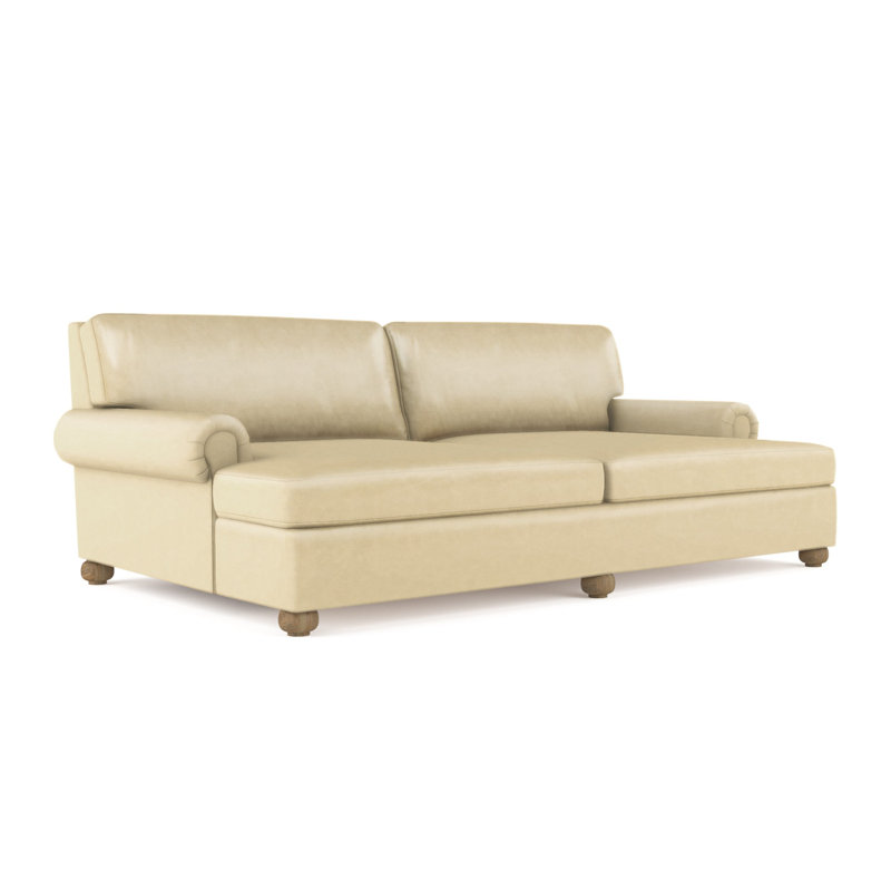 Leroy Rolled Panel-Arm Daybed with Bun Feet, Weathered, Plush Velvet Silver Streak