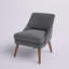 Chaise d'appoint en lin 24,8 po Laurine-68723420
