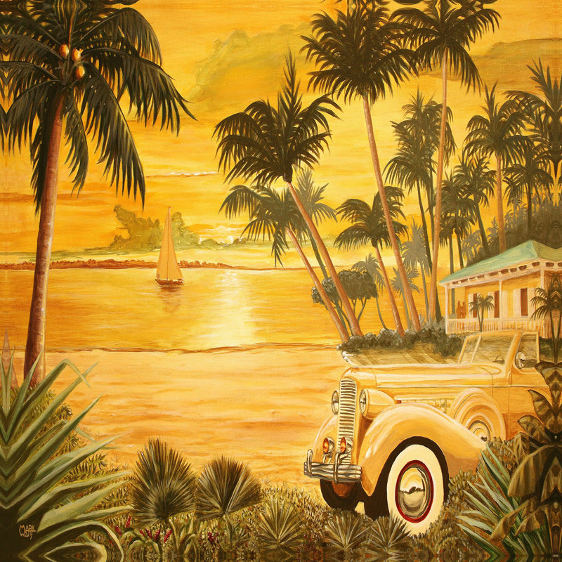 Ensemble de housse de couette en microfibre DiaNoche par Mark Watts - Tropical Getaway
