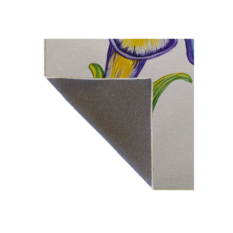 Tapis tissé coloré lavable à la machine, Sous-tapis rectangulaire 3 pi 11 po x 5 pi 11 po i