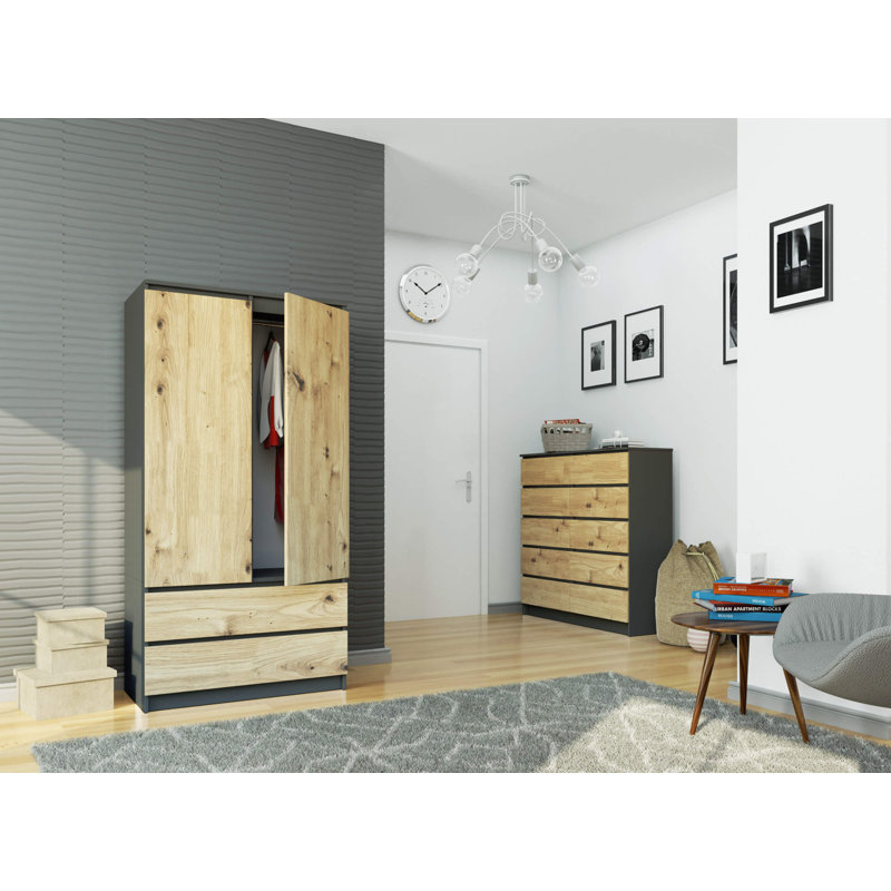 Presque 2 Door Manufactured Wood Wardrobe
