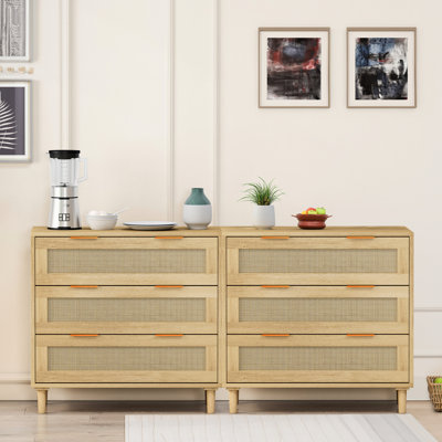Oak 3 Dresser Of 2 - Elegant Storage Solution For Bedroom, Living Room, Dining Room Stylish And Practical
