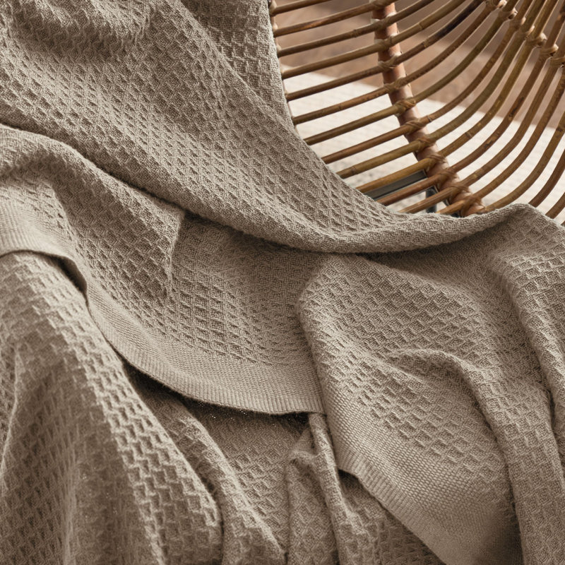 Jeté 100% coton 406 g / m² Literie respirant gaufré GentleSoft ™, Grand lit, Rouge Bourgogne