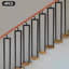 4PCS Metal Stair Handrails
