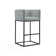 Upholstered Counter Stool with Metal Frame