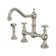 Edwardian™ Perrin and Rowe® Two Handle Widespread Bridge Faucet with Cross Handles and Hand Spray