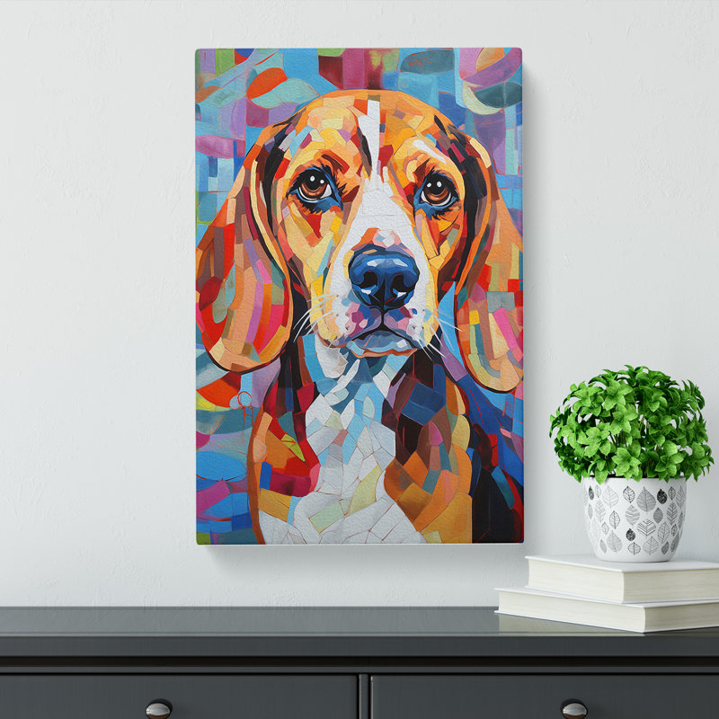 Beagle Informel - Wrapped Canvas, 76cm H x 50cm W x 3cm D