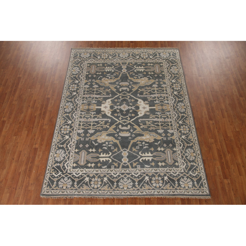 Tapis oriental gris Oushak 8 x 10
