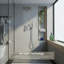 Système de douche à pluie moderne de 10 po avec valve à main et robinet brut, nickel brossé