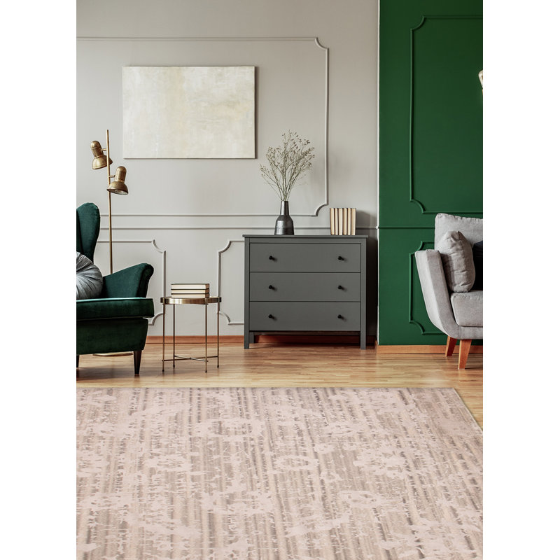 Tapis unique gris de 8 pi 0 po x 9 pi 11 po Alma