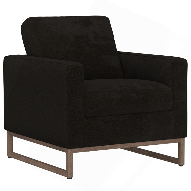 Black Accent Chair With Metal Legs