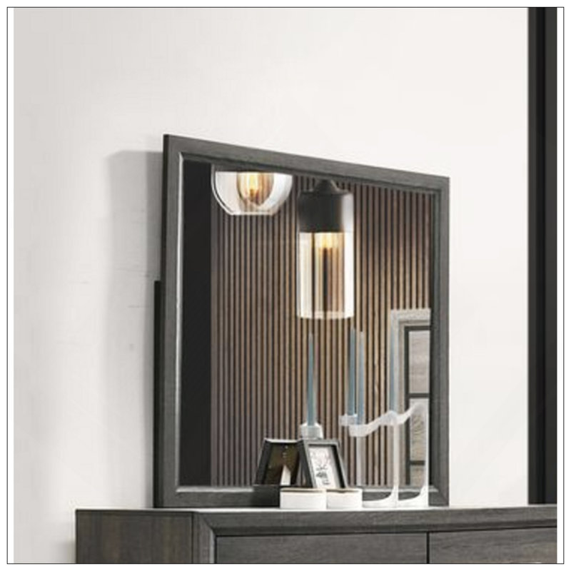 Weathered Gray Finish Mirror