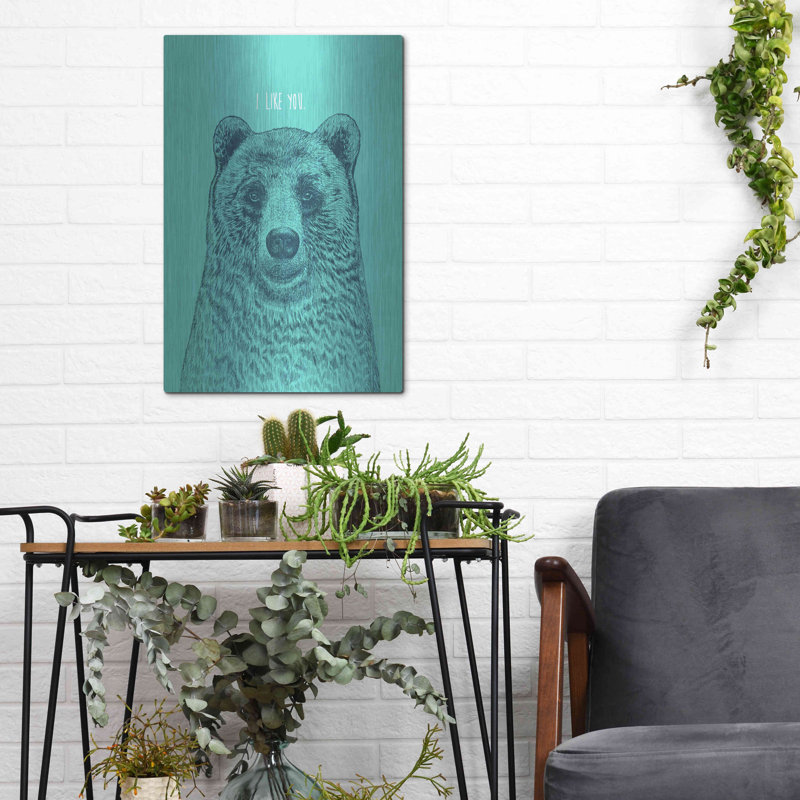 «I Like You Bear» par Rachel Caldwell, H 16 po x l 12 po
